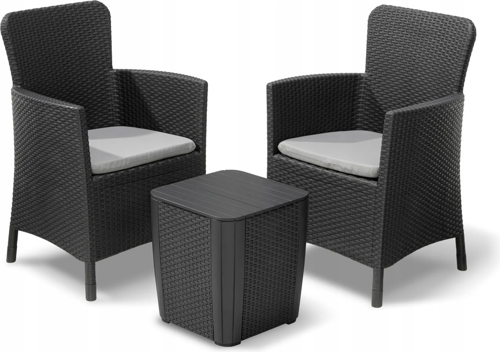 Kerti bútor szett 2 fotel 1 asztal 3 elem Abiko Miami Balcony