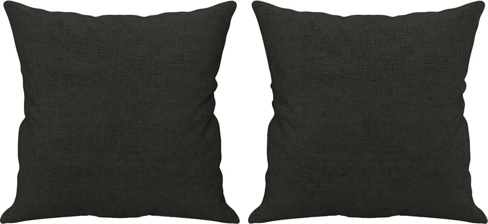 vidaXL 2 db fekete szövet díszpárna 40 x 40 cm