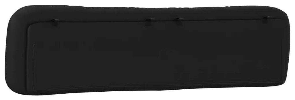 fekete műbőr fejtámla párna Hvar 200 cm