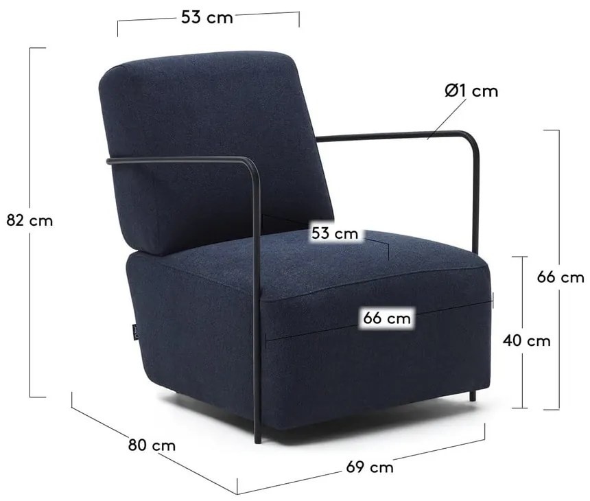 Kék fotel Gamer – Kave Home