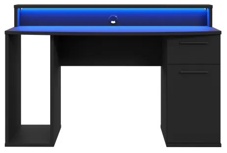 IVAR fekete íróasztal háttérvilágítással