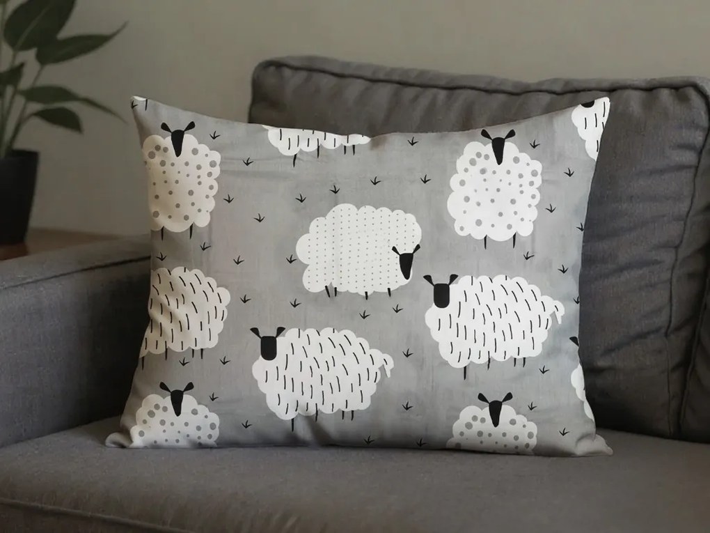 Polipamut párnahuzat SHEEP POLY 70x90 cm, szürke