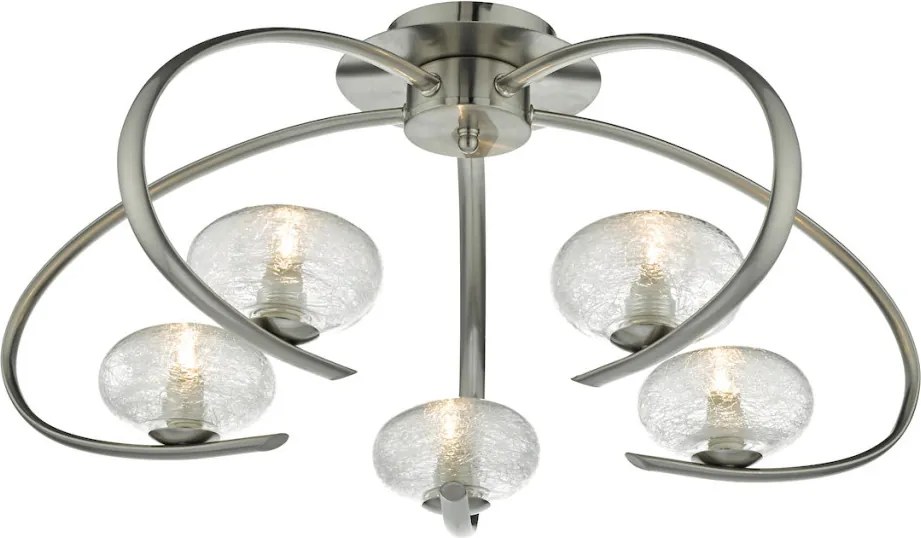 DAR LIGHTING LEI5446 LEIGHOTN Mennyezeti Csillár Szatén Króm G9 IP20