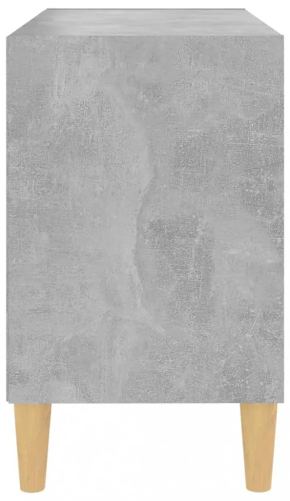 betonszürke TV-szekrény tömör falábakkal 69,5 x 30 x 50 cm