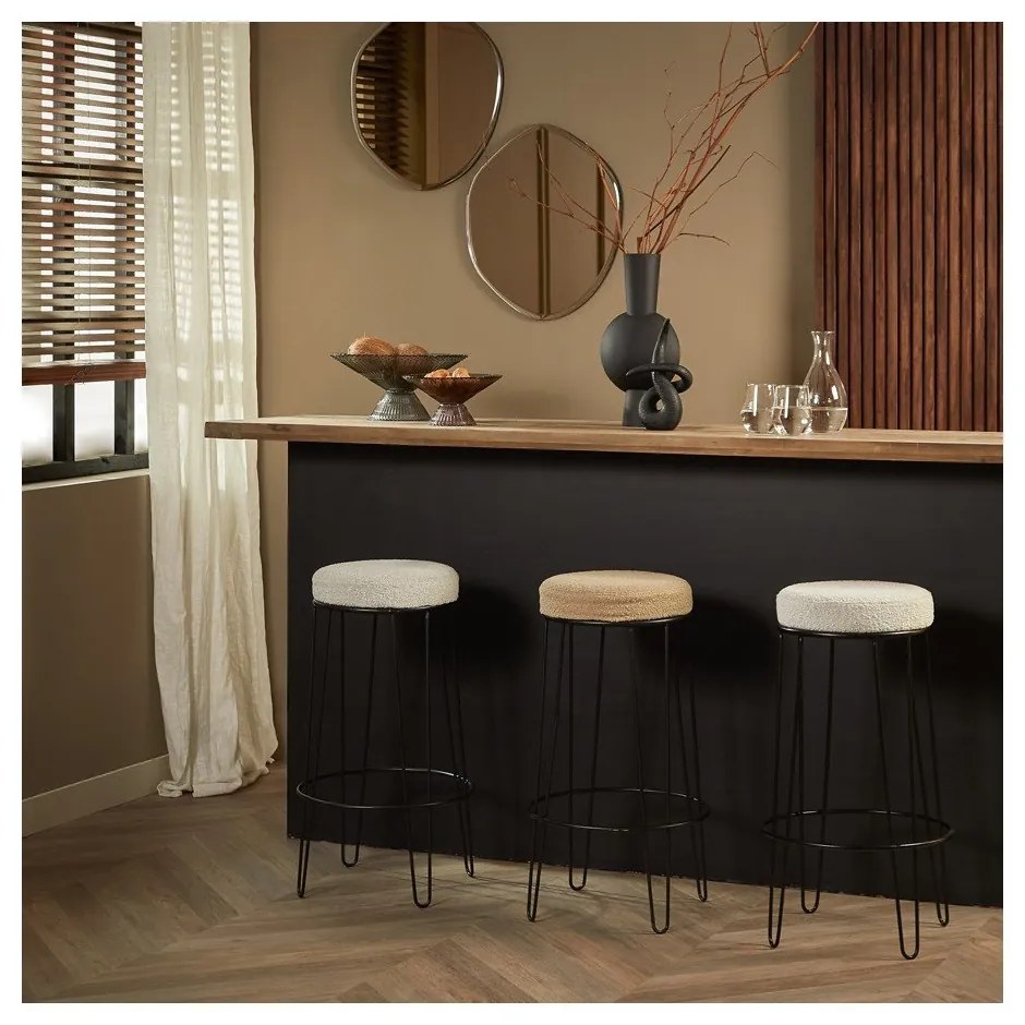 Fehér kárpitozott bárszék (ülésmagasság 73 cm) Alice – Light &amp; Living