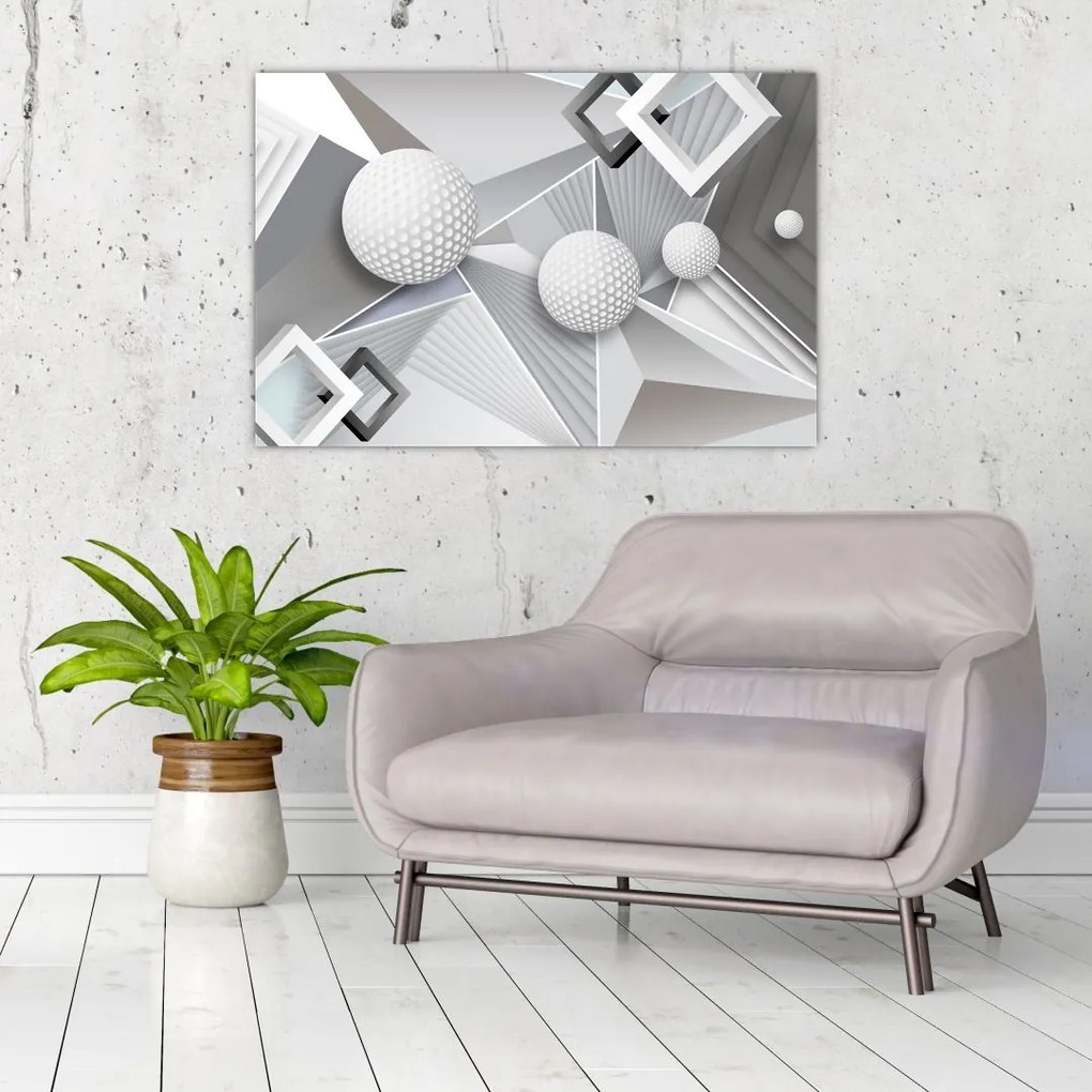 Geometriai absztrakt kép (90x60 cm)