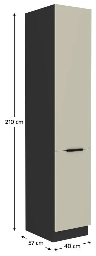 Élelmiszer konyhaszekrény Arikona 40 DK 210 2F (kasmír + fekete) . 1097071