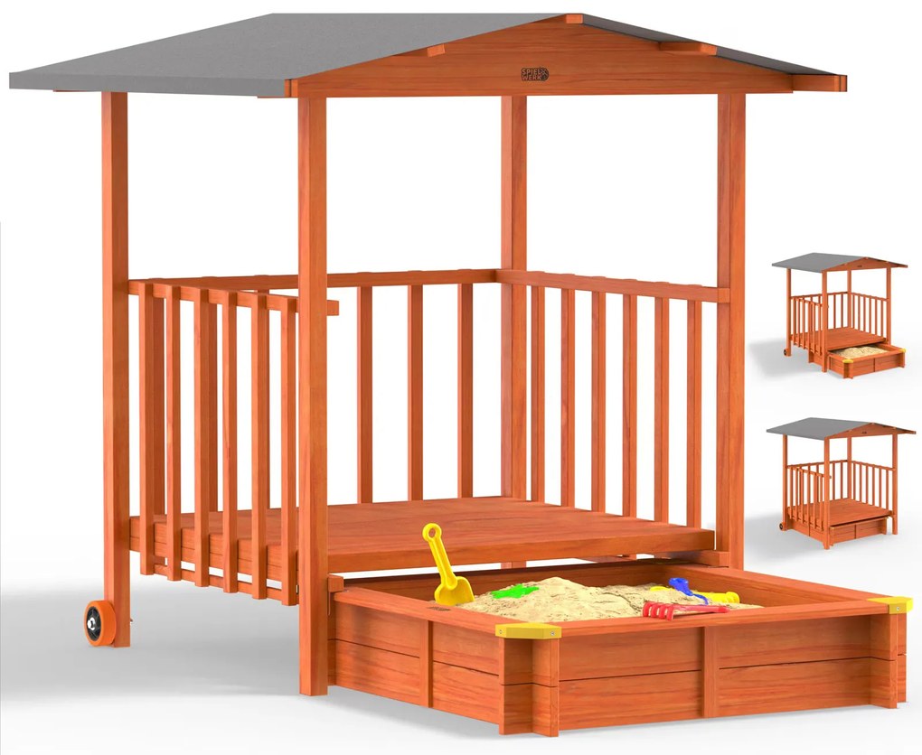 Deuba Sandpit Merle fedett verandával