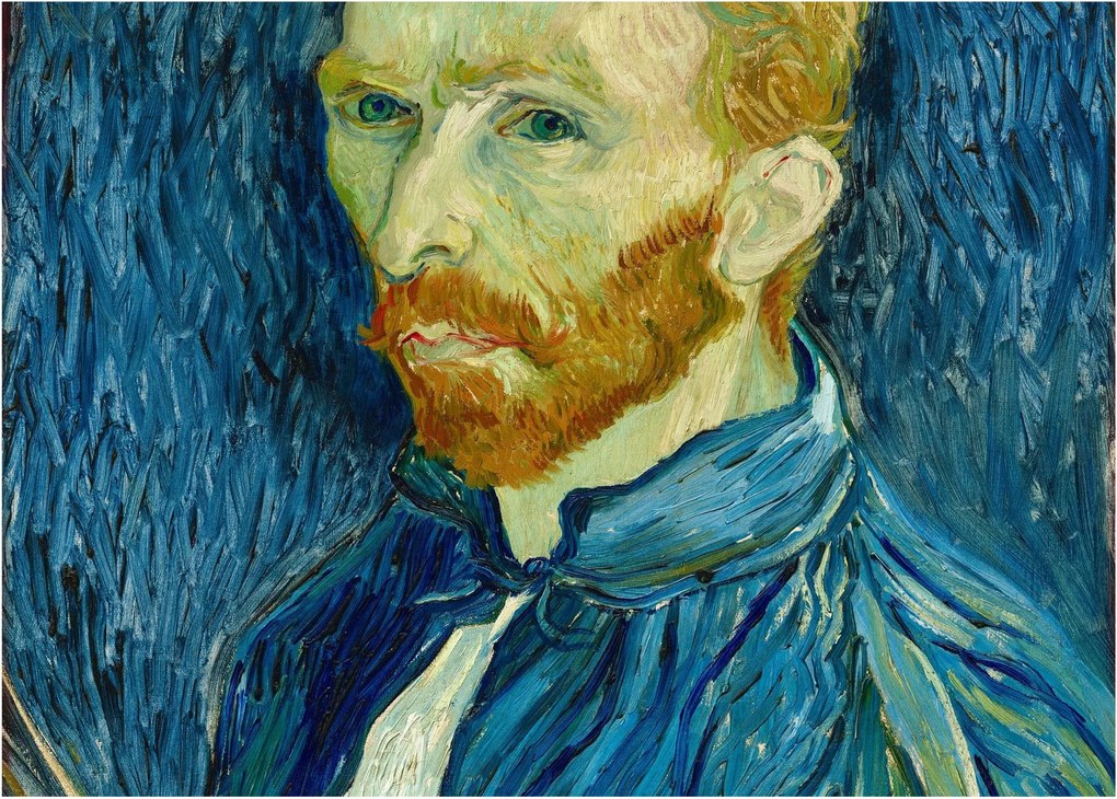 Üveg kép - Vincent van Gogh, Self-Portrait, reprodukciók (70x50 cm)