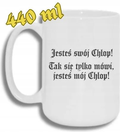 Bögre Fehér Nagy 440ML Vicces Ajándék 1670 Te Vagy A Paraszt