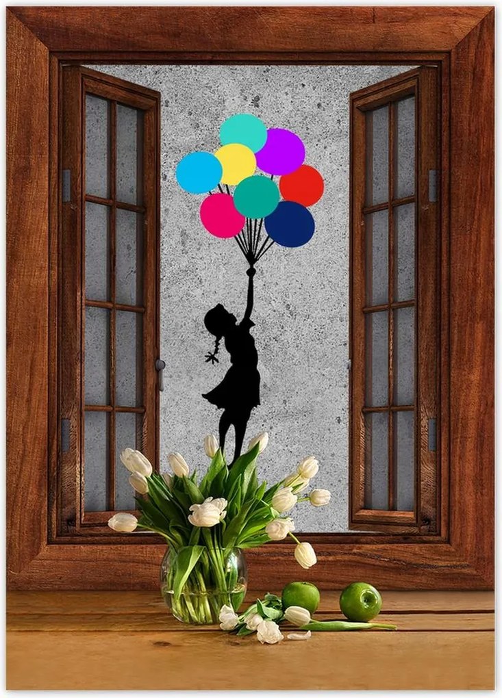 Poszterek 50x70 Banksy Szivárványos elragadtatás