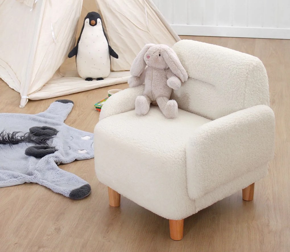 Gyerek ülőke Cobie Teddy - White