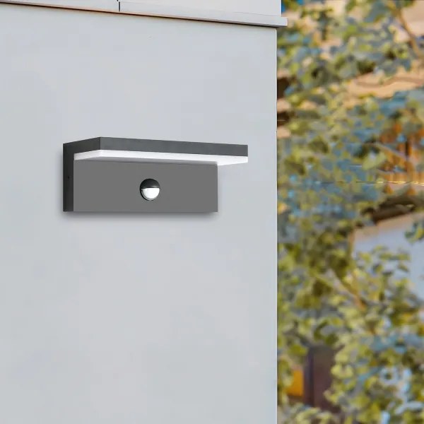 Brilagi-LED TESSI kültéri fali lámpa érzékelővel LED/10W/230V antracit IP54