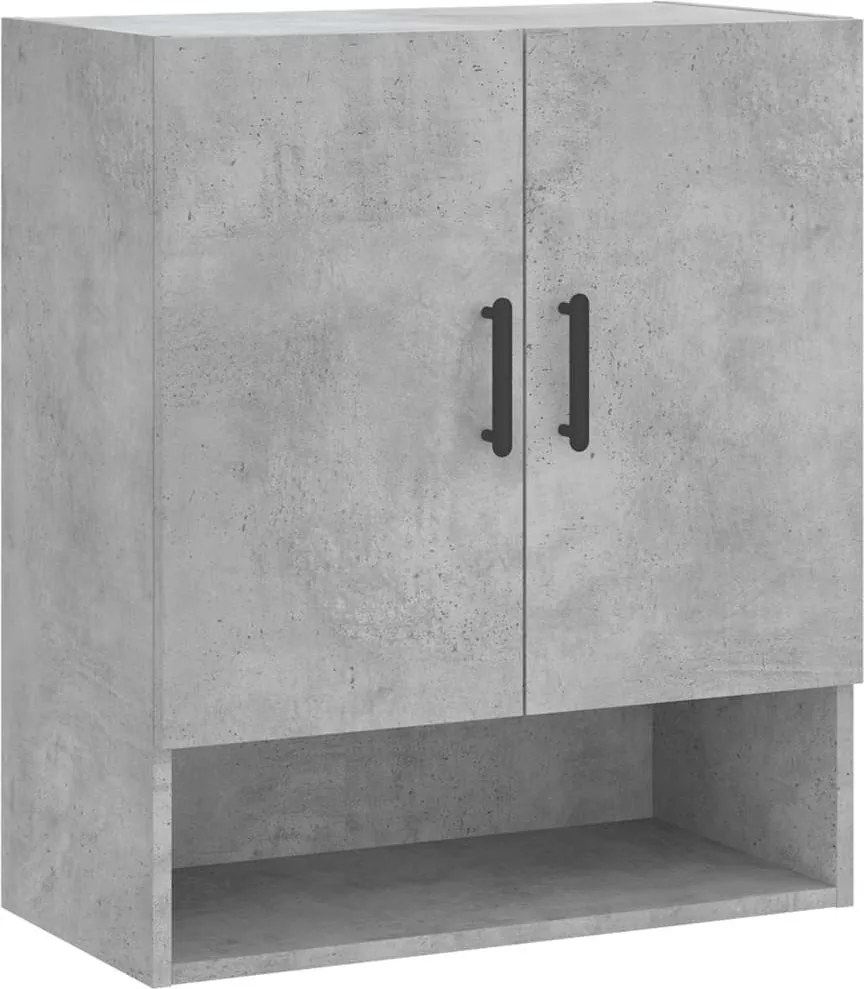 vidaXL betonszürke szerelt fa faliszekrény 60 x 31 x 70 cm