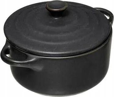 Kerek Sütőedény 10cm Kerámia fekete