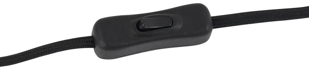 Retro asztali lámpa fekete, zöld üveggel - Denise