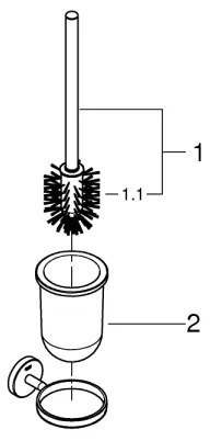GROHE 41169000 - START WC-tisztító szett, matt króm