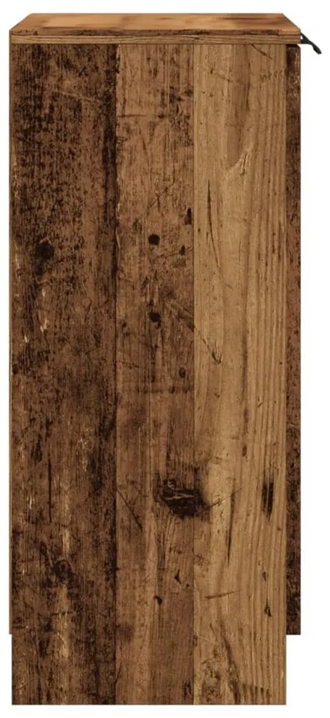 antik fa színű szerelt fa tálalószekrény 60 x 30 x 70 cm