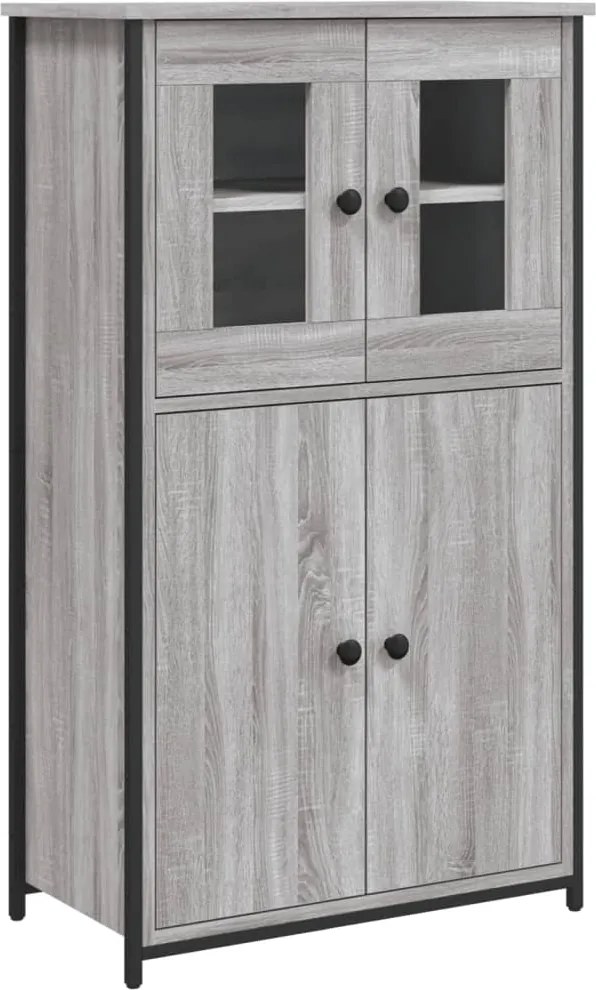 vidaXL szürke sonoma színű szerelt fa magasszekrény 62 x 32 x 106,5 cm