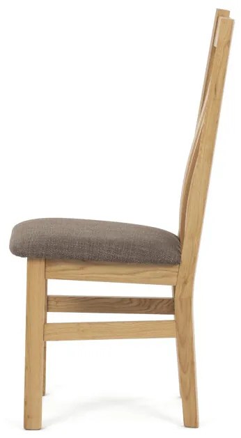 Tömör Tölgy Étkezőszék Barna Párnázott Üléssel. C-2100