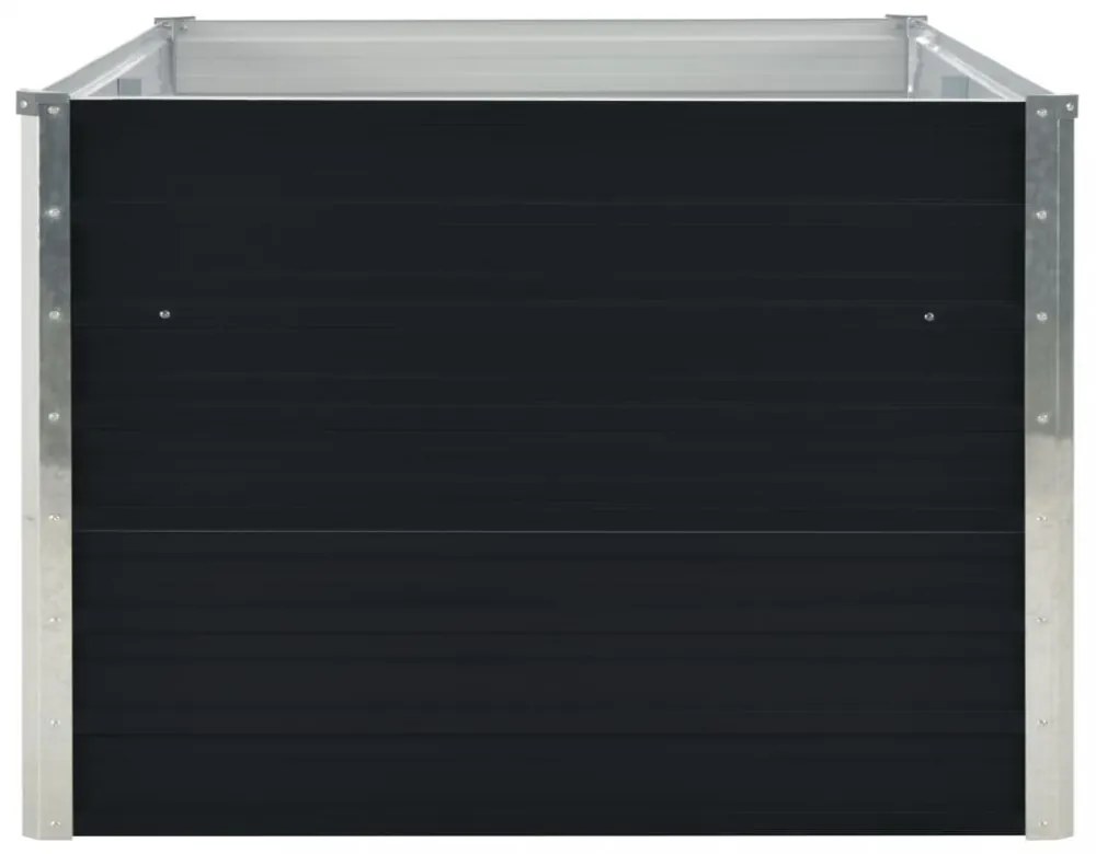 antracitszürke horganyzott acél kerti magaságyás 160x80x45 cm