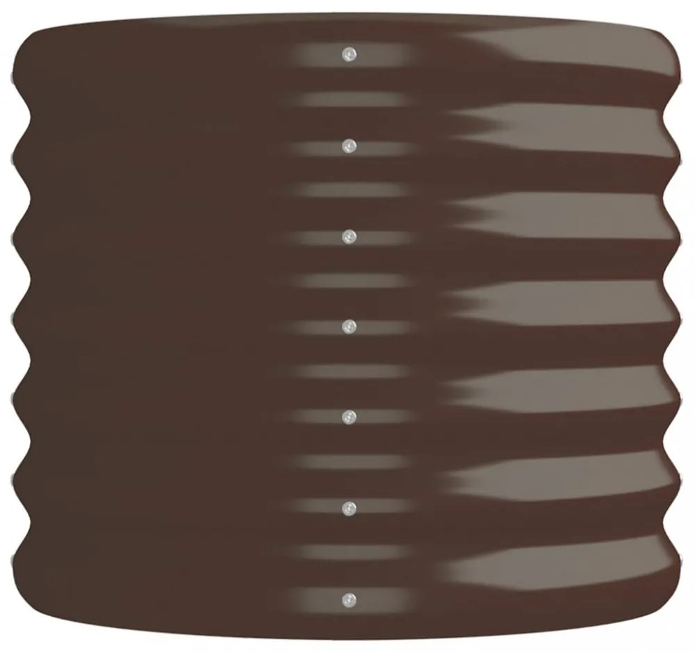 barna horganyzott acél kerti magaságyás 152x40x36 cm