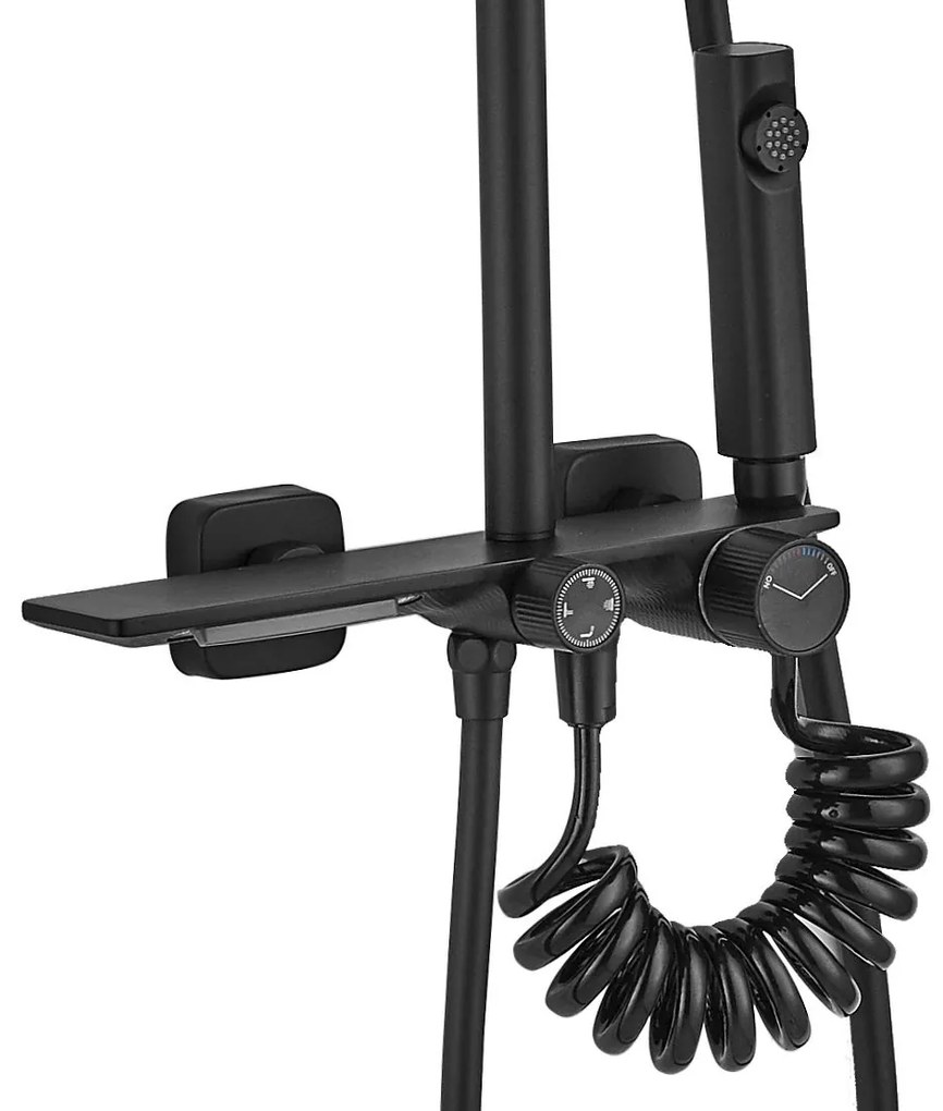 Zuhanyszett REA HELIX Black