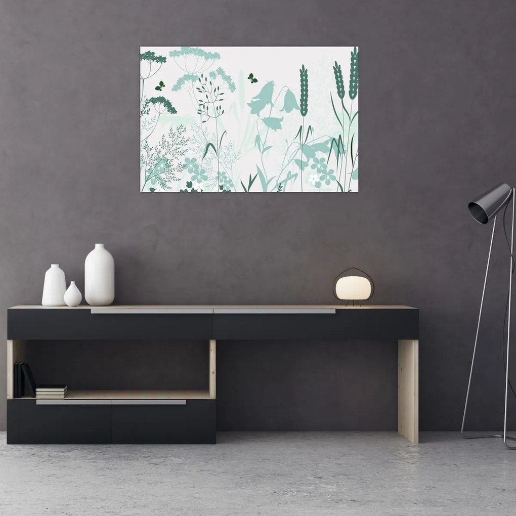 Kép - rét vektor (90x60 cm)