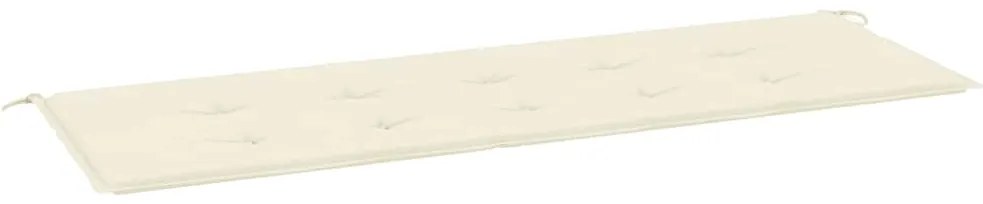 vidaXL krémszínű oxford szövet kerti padpárna 150x50x4 cm