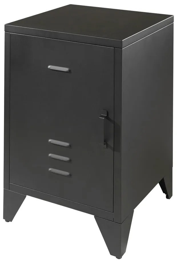 Fekete fém gyerek éjjeliszekrény BRONXX – Vipack