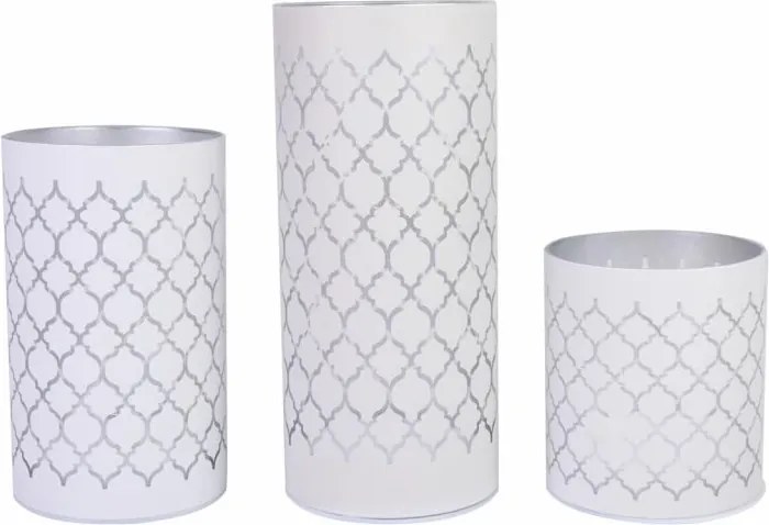 Díszlámpás készlet fehér üveg microLED láng nélkül