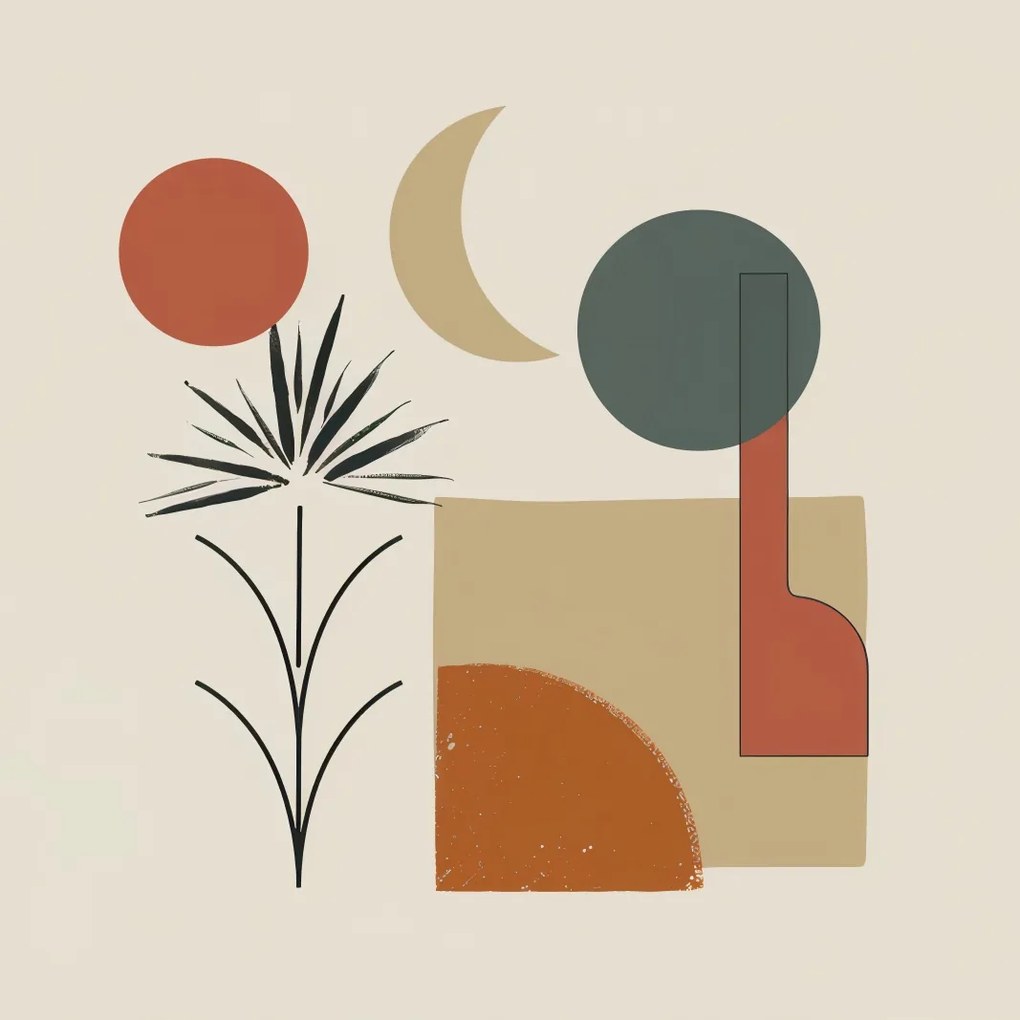 Poszter 60x60cm Nap, Hold és élet