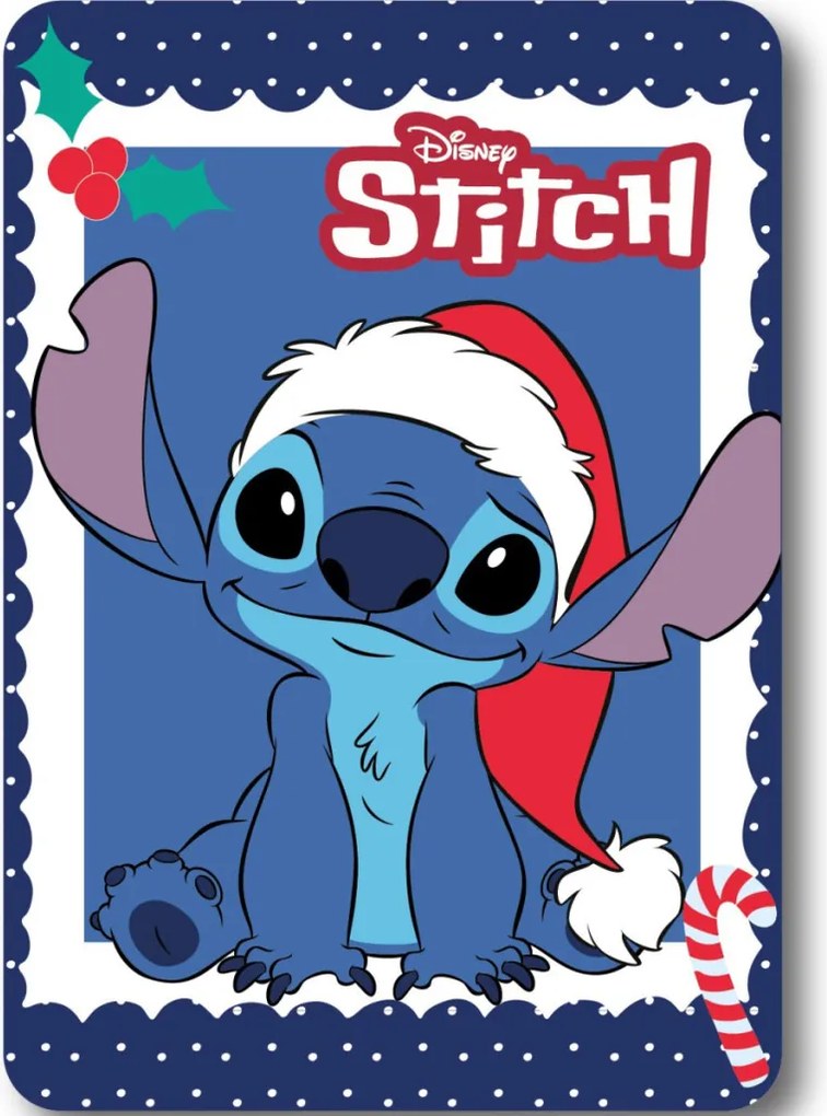 Disney Lilo és Stitch, A csillagkutya Holiday Karácsonyi polár takaró 100x140cm