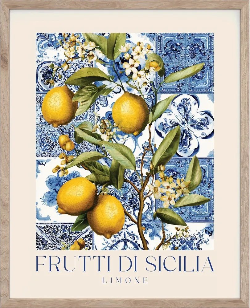Nyomtatott keretezett kép 40x50 cm Sicilia – Styler