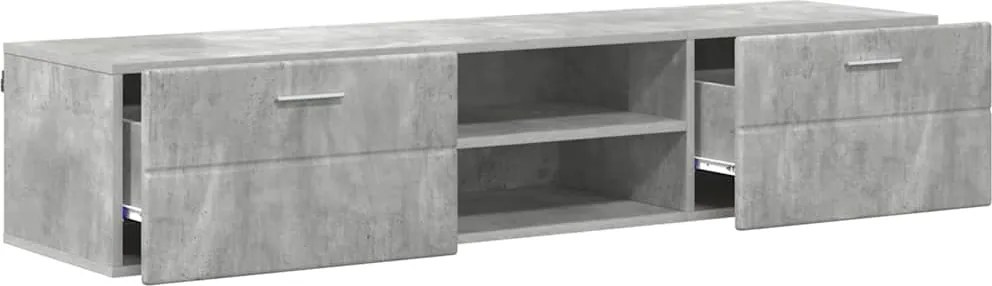 vidaXL Fából Készült Szekrény Beton Szürke 150 x 39 x 30 cm Faanyag