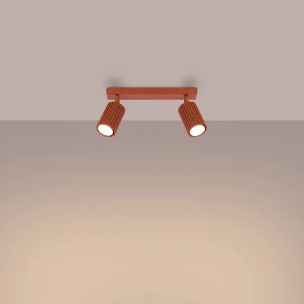 Sollux SL.1637 - Spotlámpa KARBON 2xGU10/10W/230V piros