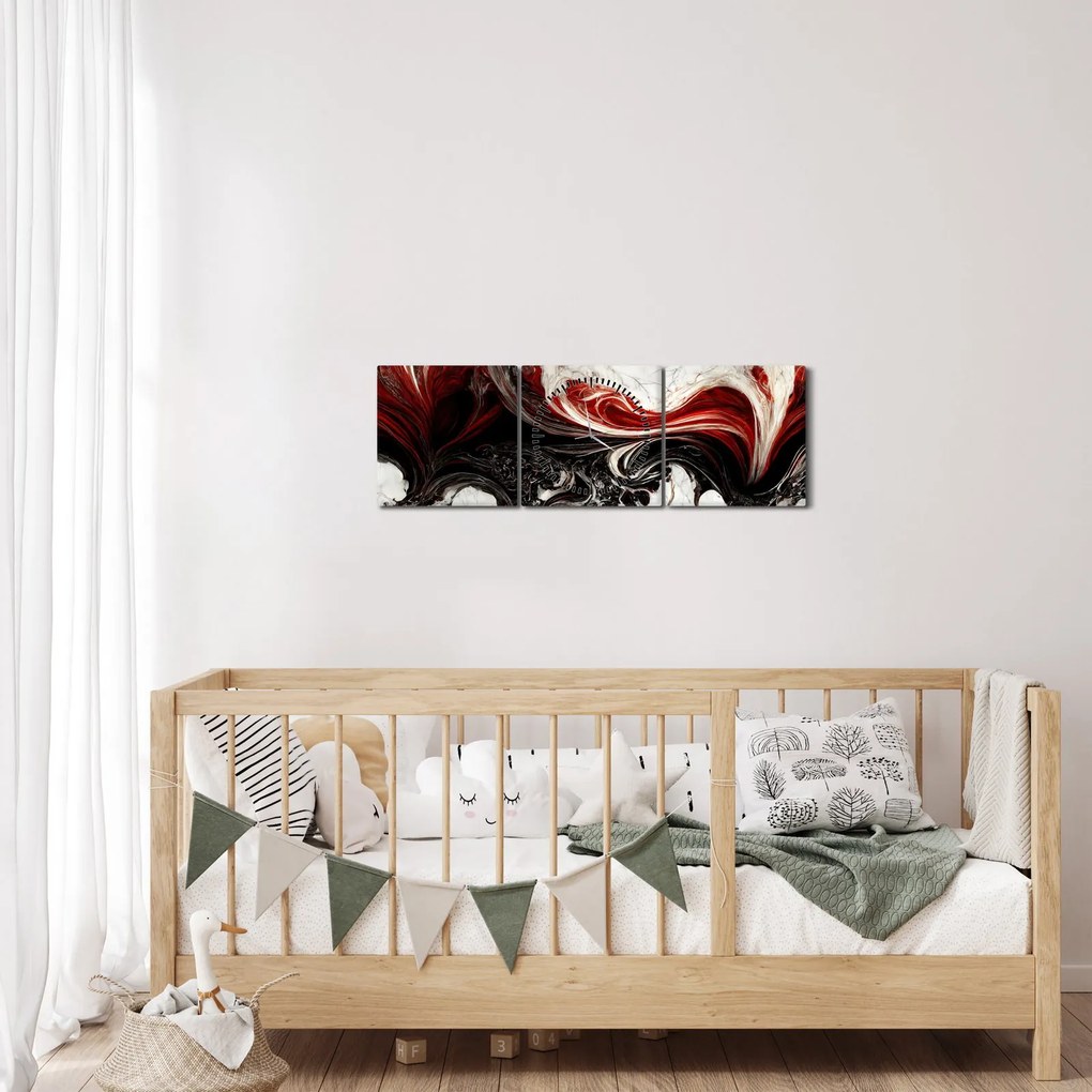 Kép - Modern absztrakció (órával) (90x30 cm)