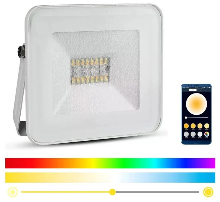 LED Intelligens dimmelhető RGB reflektor LED/20W/230V IP65 fehér