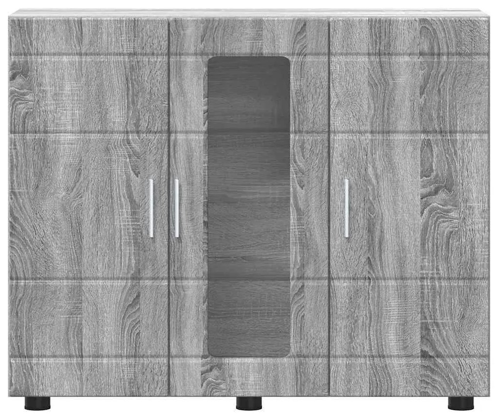 Széf polcokkal ajtóval Szürke sonoma 55.5 x 29 x 100 cm Faanyag