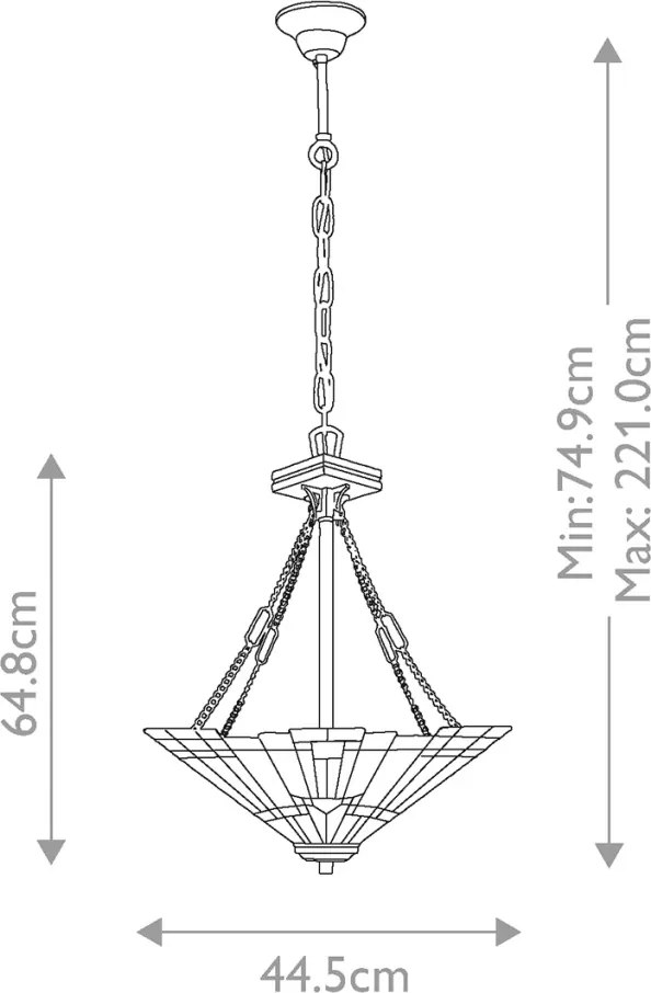 Quoizel INGLENOOK QZ-INGLENOOK-P-B Függőlámpa 3x60W/E27