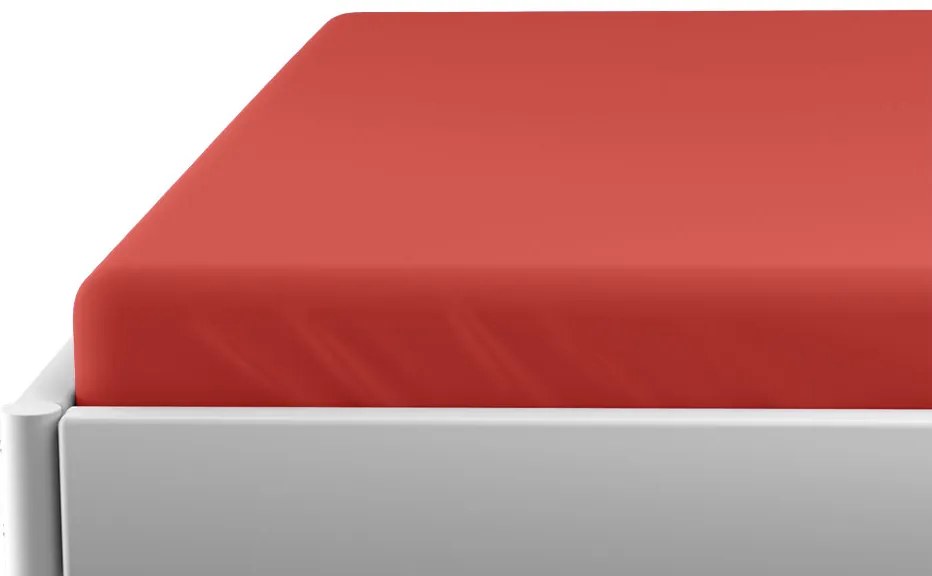 Jersey gyerek lepedő kiságyba piros 70 x 140 cm