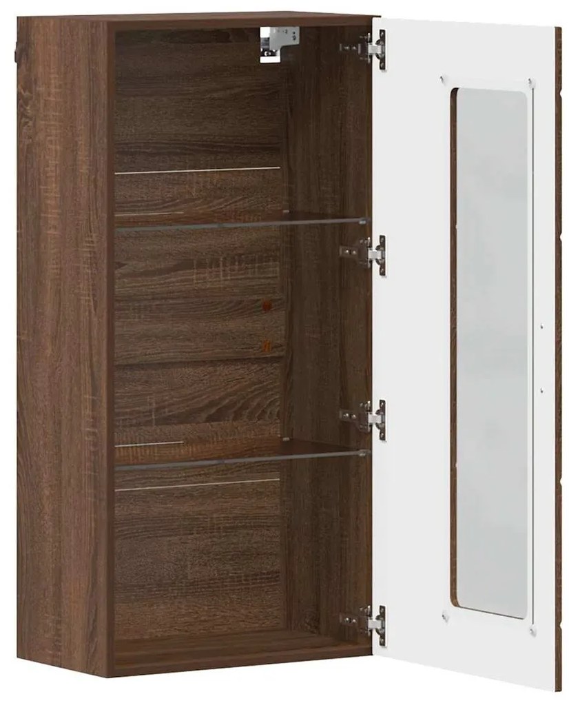 Fali szekrény polcokkal barna tölgy 55 x 29 x 100 cm Faanyag