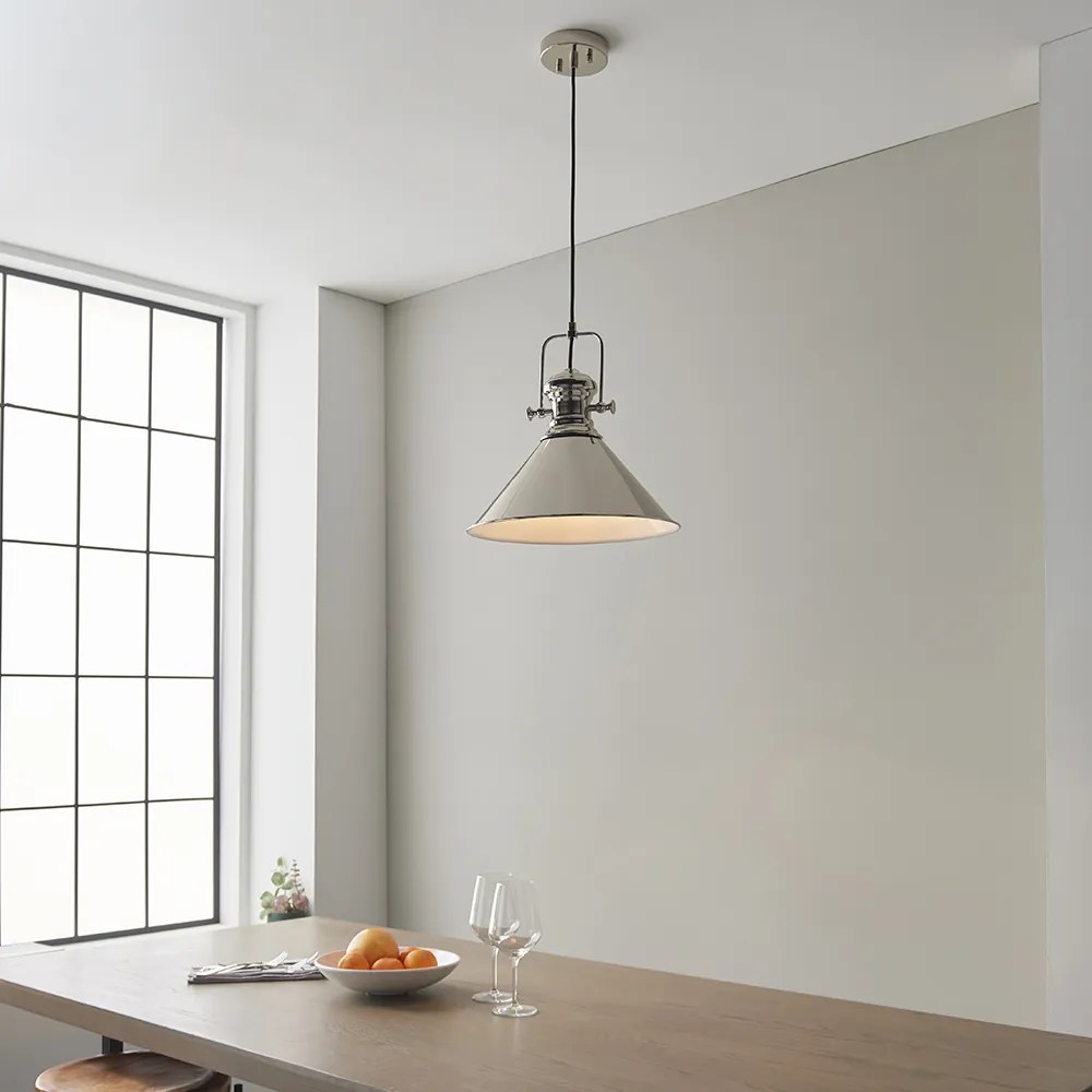 Endon loft skandináv függeszték brampton fehér nickel-nero end96178
