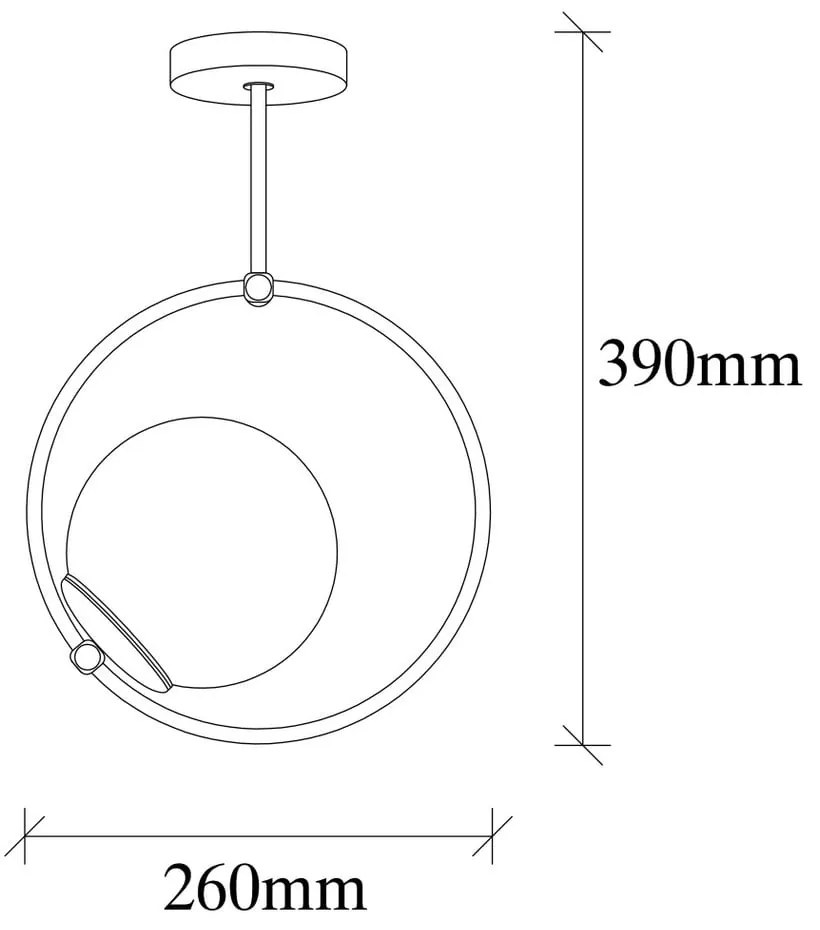 Fekete függőlámpa üveg búrával Chandelier – Opviq lights