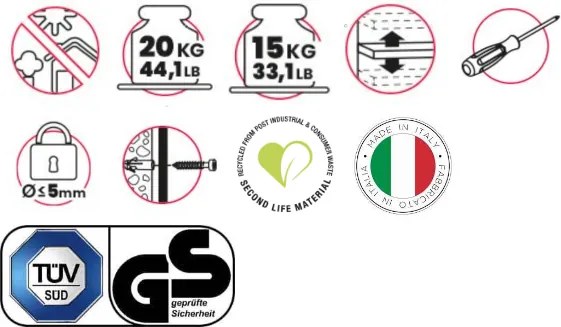 GARAGE Háromajtós szekrény magas fekete