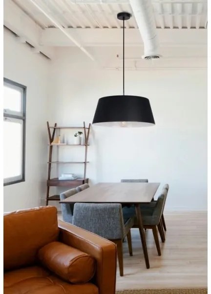 Palnas 62001661 - Csillár zsinóron FIONA 1xE27/60W/230V ø 48 cm fekete