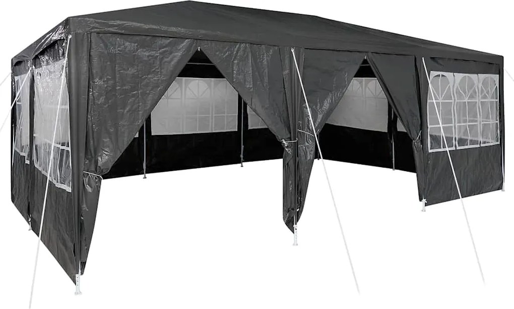 vidaXL Partysátor Antracit 600 x 400 x 266 cm Polietilén