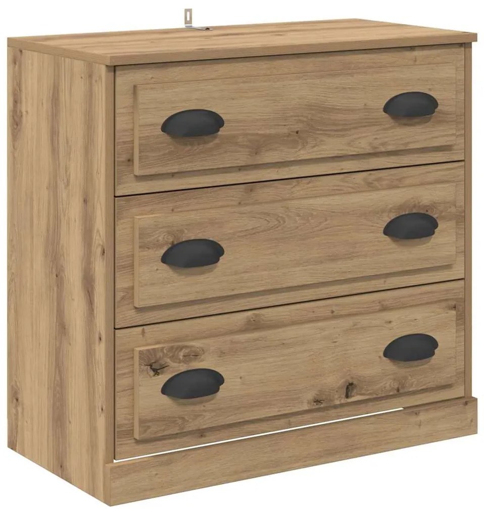 Oldalszekrények 2 pcs Artisan tölgy 70 x 35,5 x 67,5 cm Faanyag