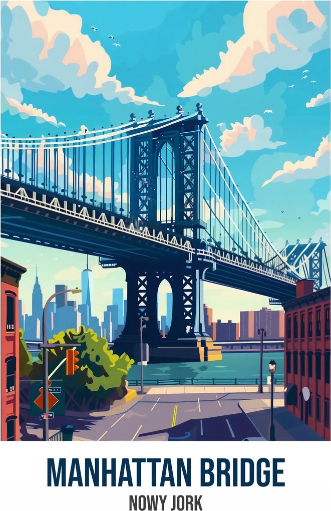 Poszter 29,7x42cm Manhattan Bridge