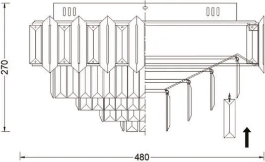Brilagi - SPECTRA mennyezeti lámpa 5xE14/40W/230V Ø 48 cm arany